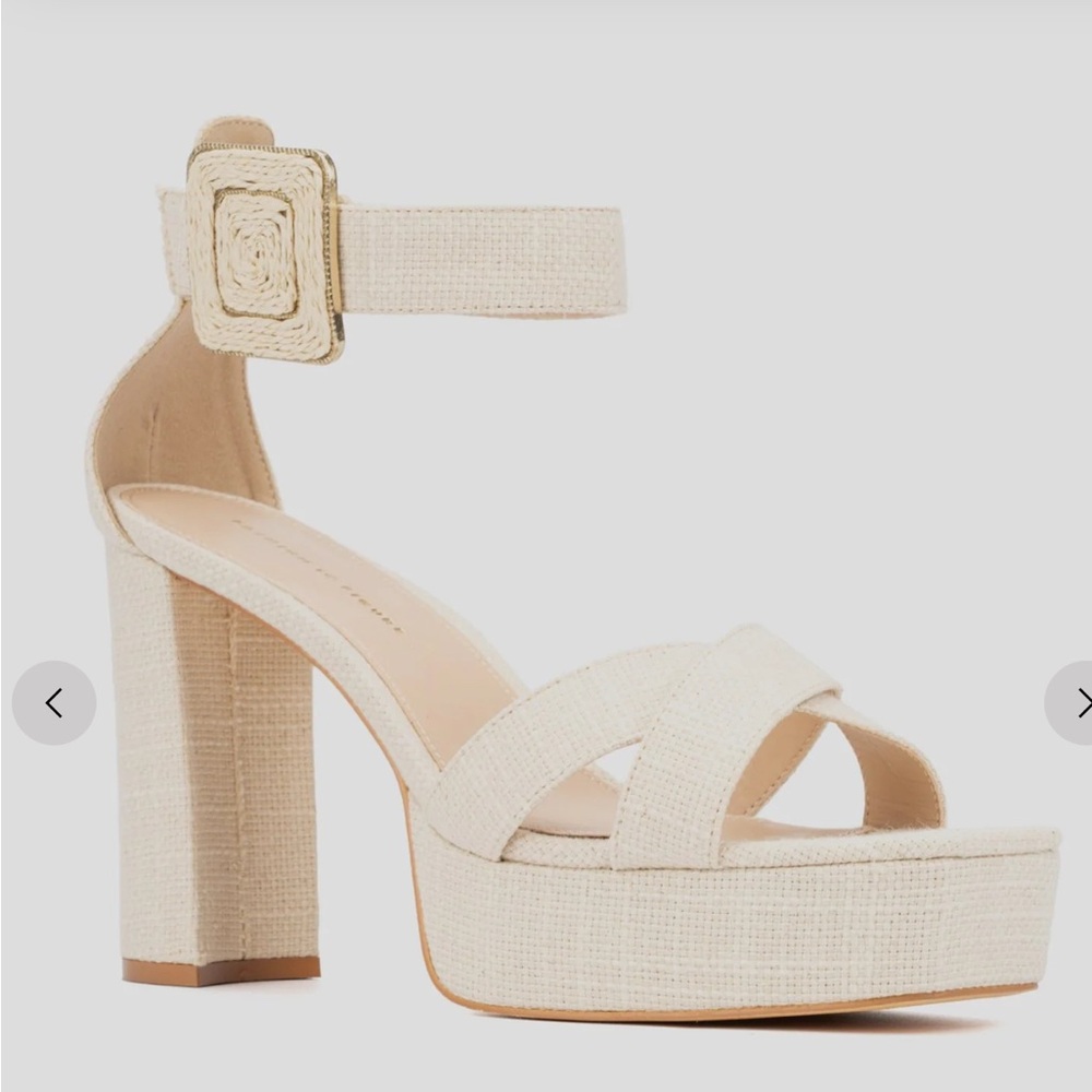 NWOT Fashion to Figure Layla Wide Width Strappy Heels Size 10 wide width